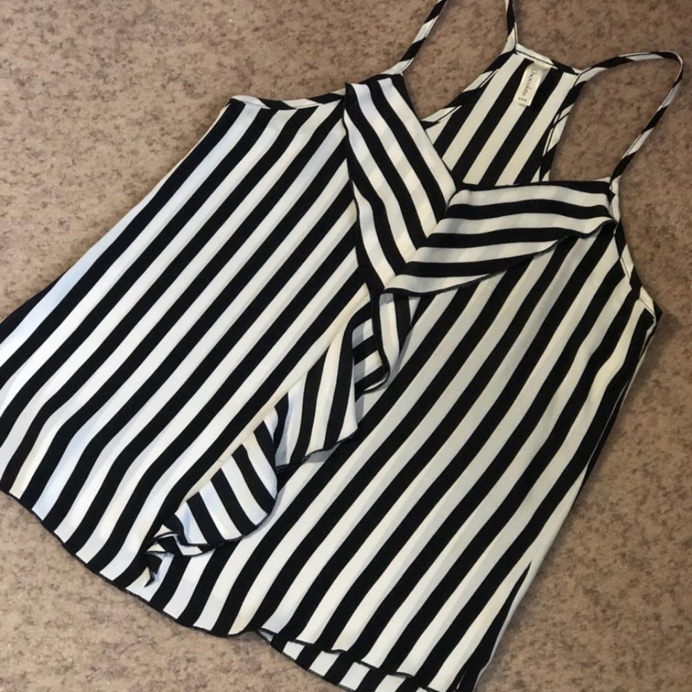 Black & White Striped Blouse